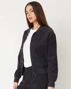 MONROW Mini Corduroy Bomber Jacket FADEDBLACK Flash Sale